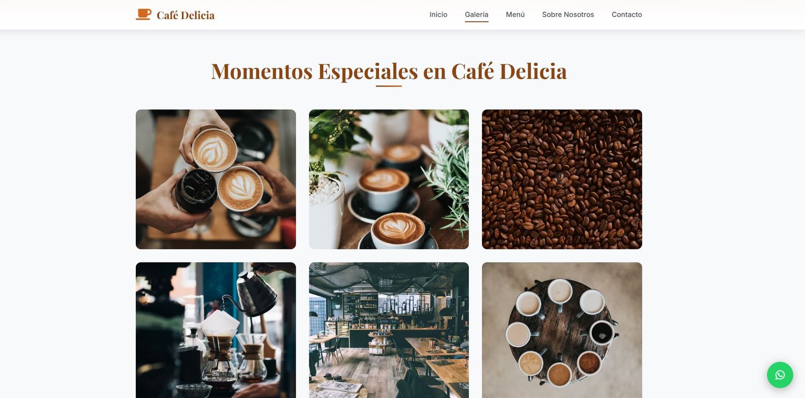 Proyecto Café Delicia - Ambiente Principal