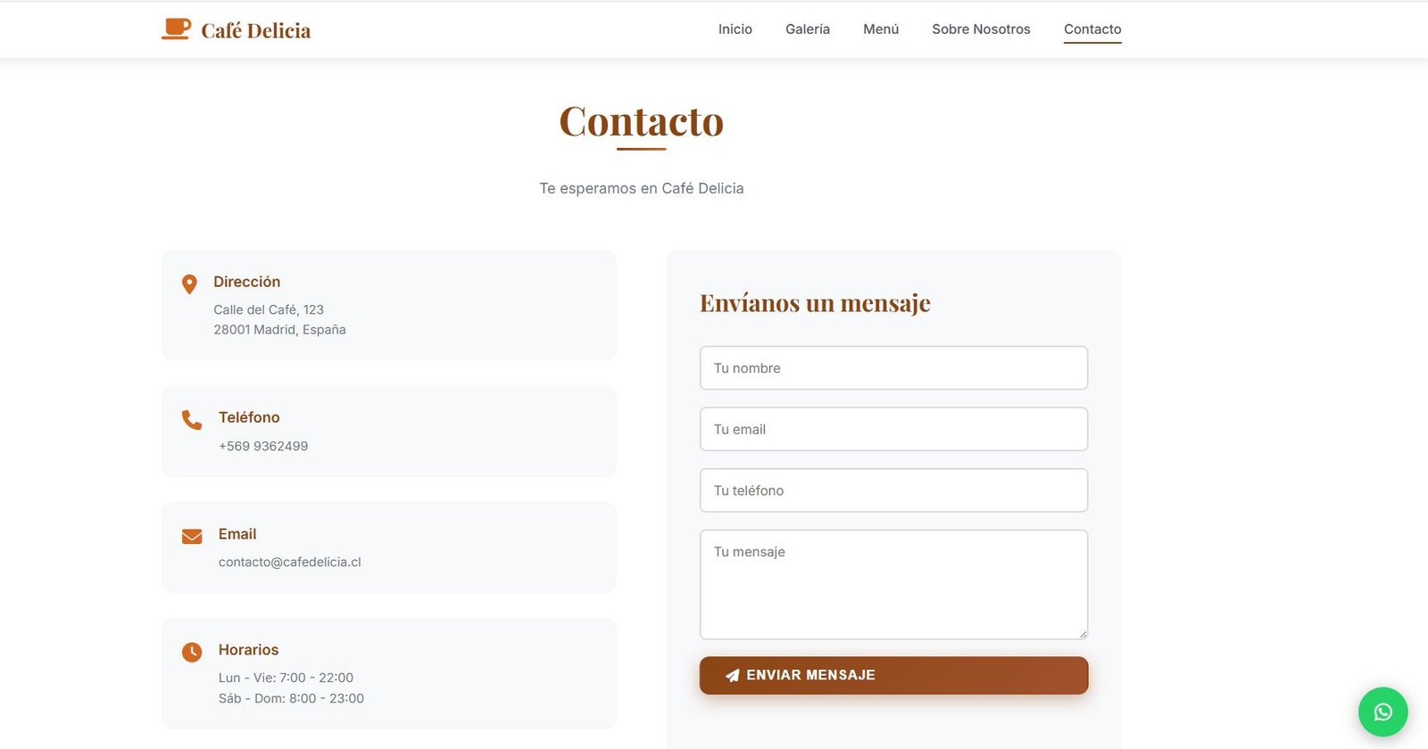 Proyecto Café Delicia - Terraza